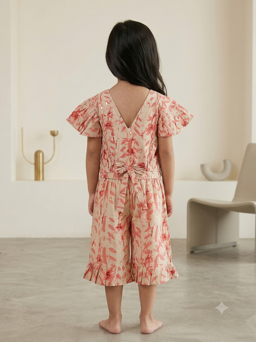 Coral Blush Modal Silk Co-ord Set