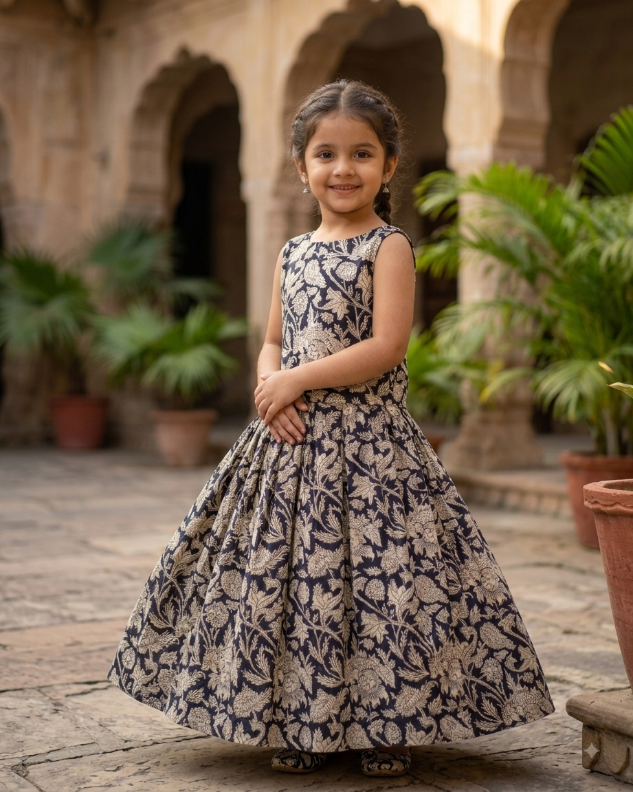 Handcrafted Jaipur Cotton Co-ord Top and Skirt
