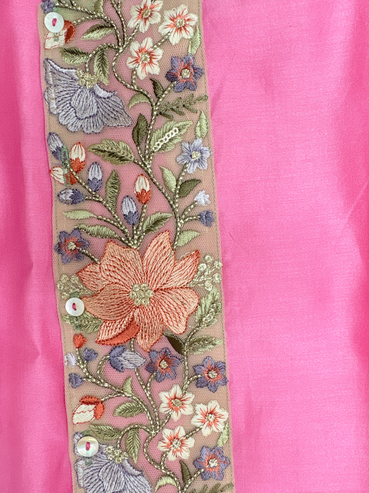 Pink Pure Chanderi Silk Kurta