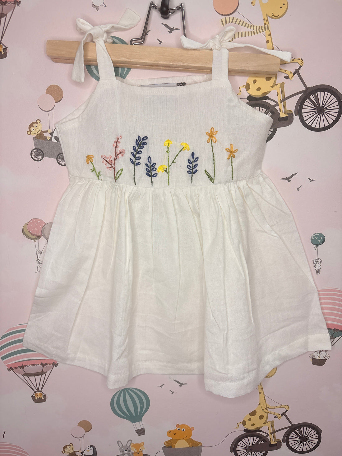 Meadow Floral Pure Linen Frock