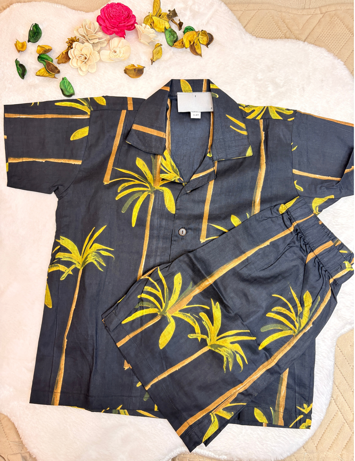 Pure Jaipur Cotton Tropical Palm Co-ord Set